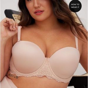 Torrid Strapless Lightly Lined Smooth Straight Back Bra